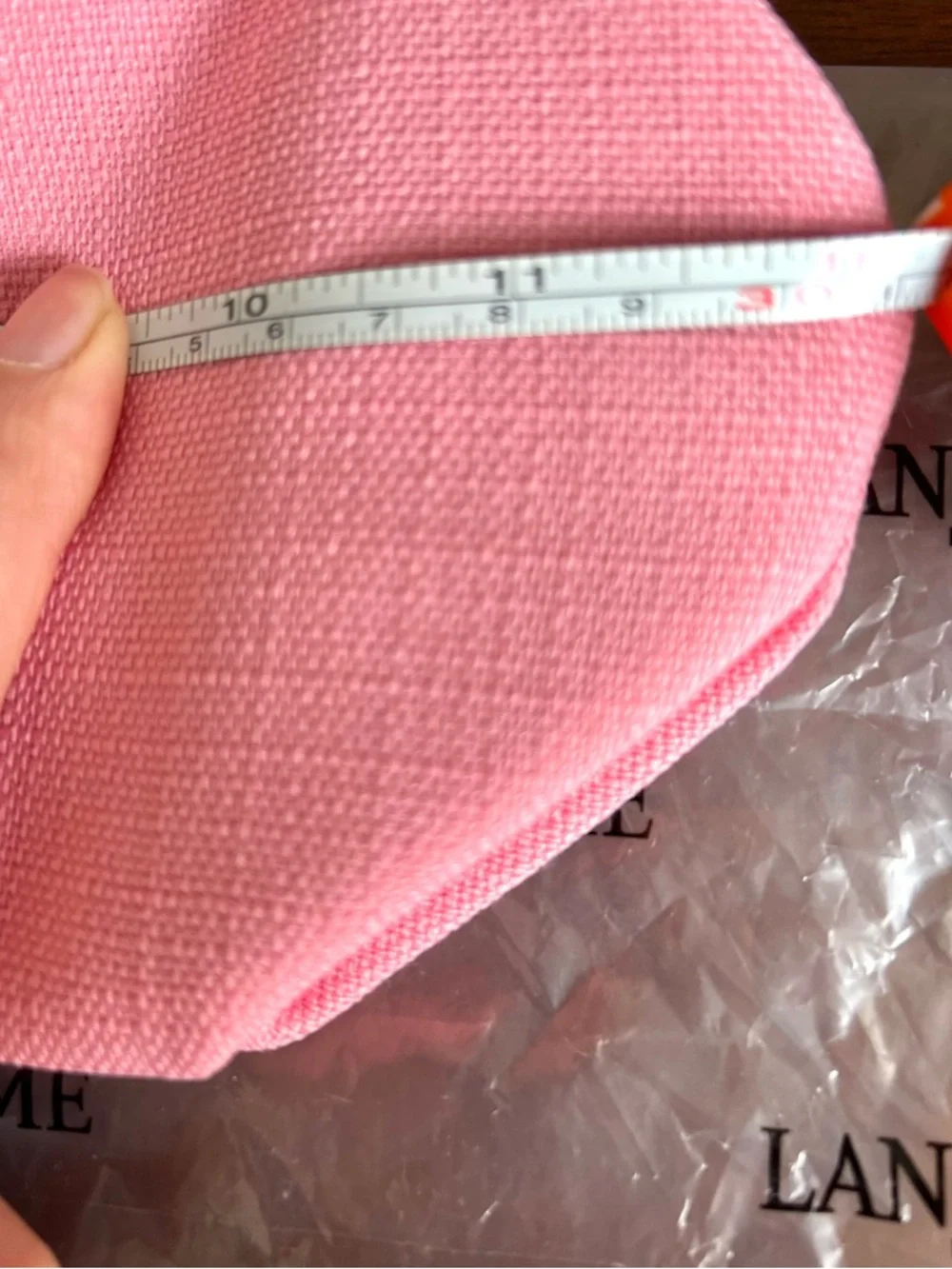 5 for 25⚡️Lancome Pink Fabric Cosmetic Travel Pouch with Gold Zip Pull